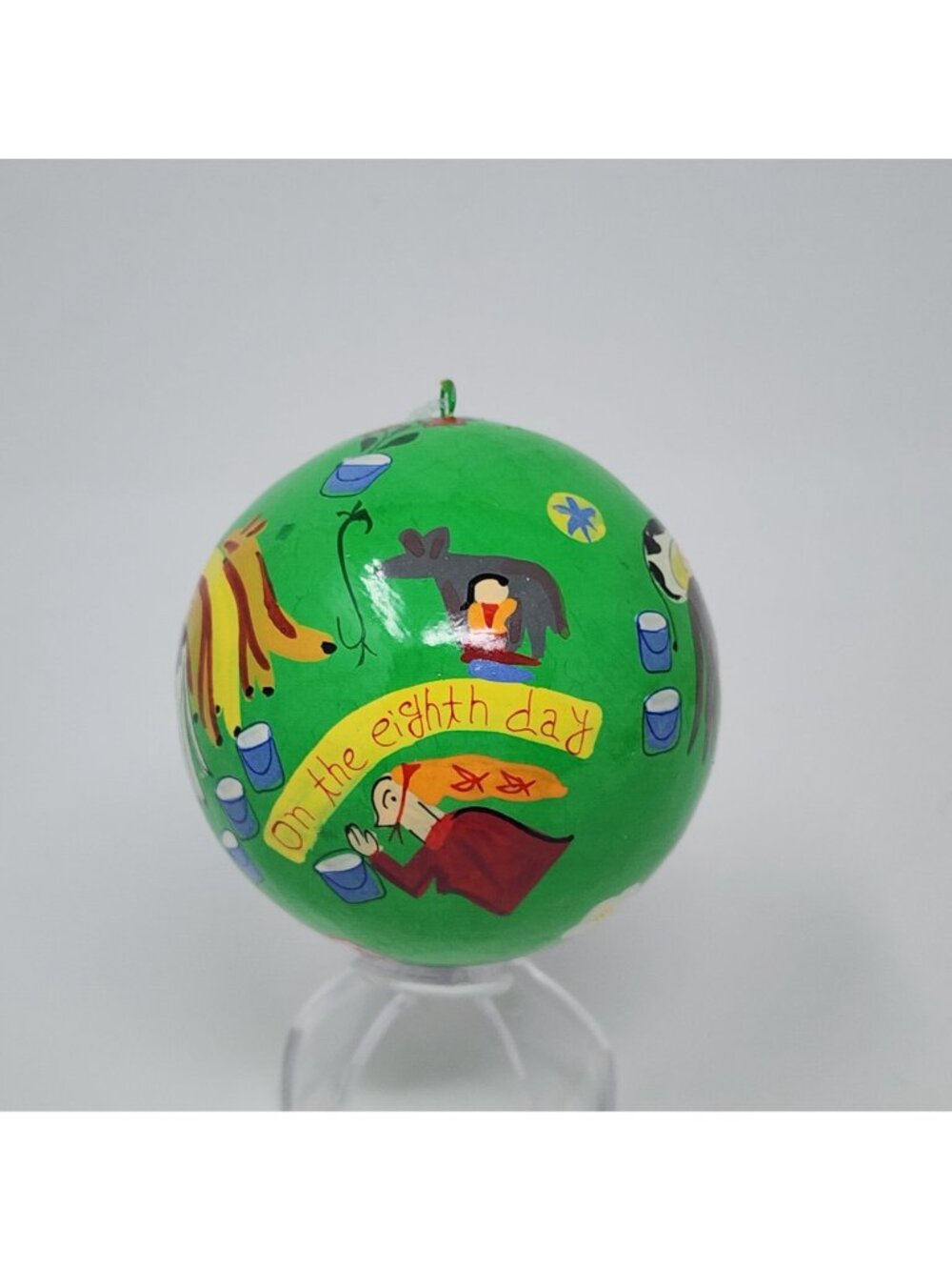 Crate & Barrel Twelve Days Of Christmas Ornament Day 8 Maids a Milking VTG 3" - Picture 3 of 6